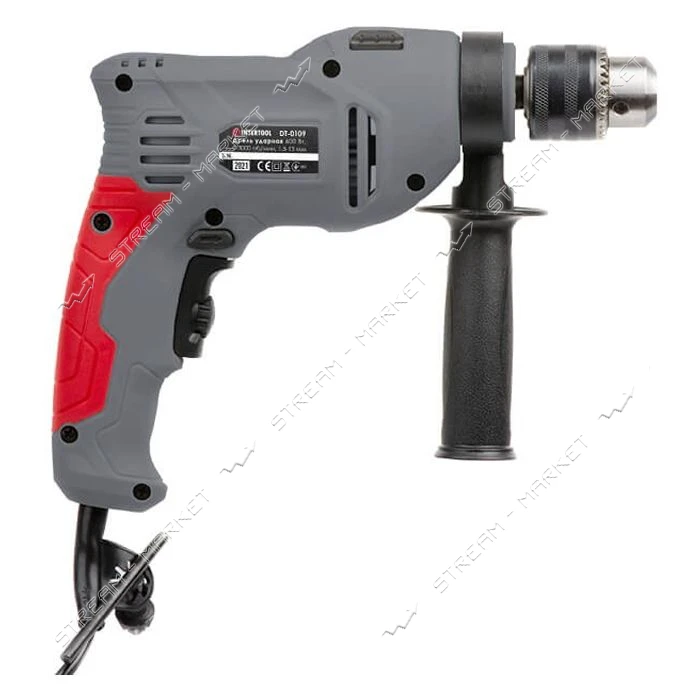 Дрель ударная Intertool DT-0109 600Вт 0-3000 об/мин 1.5-13мм реверс                                 