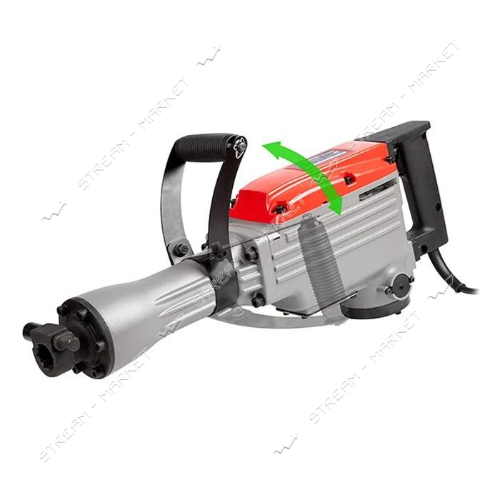 Молоток отбойный Intertool DT-0198 SDS hex 1050Вт 1400удар/мин 42Дж металлический кейс пика         