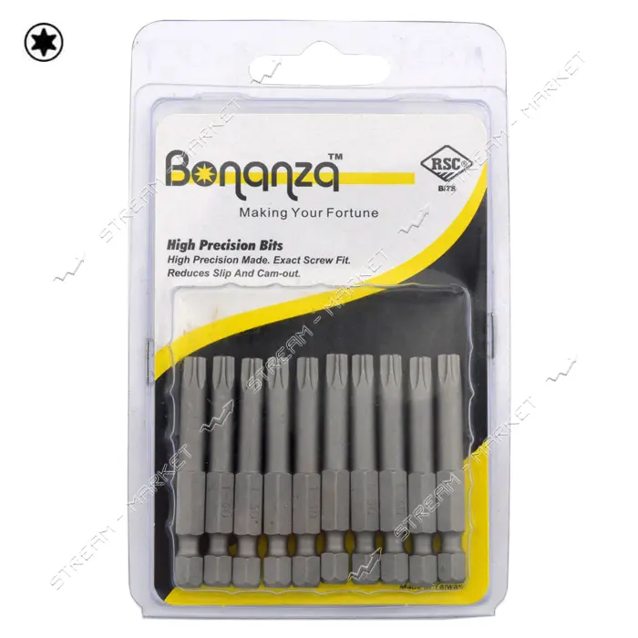 Бита Bonanza T30х50мм Taiwan 10шт                                                                   