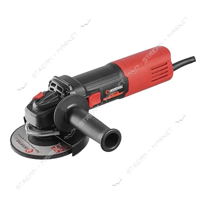 Шлифмашина угловая Intertool WT-0236 1400Вт диаметр круга 125мм 6000-12200об/мин плавный пуск       