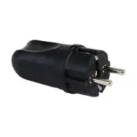Вилка прямая DE-PA 338001 с заземлением 16А                                                         