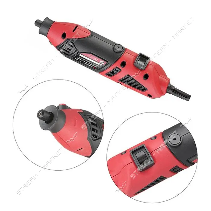 Шлифмашина прямая гравер Intertool WT-0516 170Вт 8000-35000об/мин кейс стойка гибкий вал