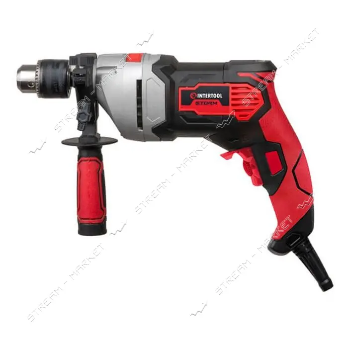 Дрель ударная Intertool WT-0118 800Вт 0-2900об/мин 1.5-13мм металлический корпус редуктора