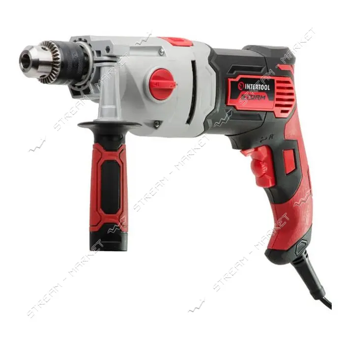Дрель ударная Intertool WT-0122 1200Вт 2 скорости 1.5-13мм металлический корпус редуктора