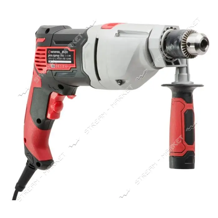 Дрель ударная Intertool WT-0122 1200Вт 2 скорости 1.5-13мм металлический корпус редуктора