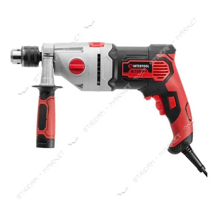 Дрель ударная Intertool WT-0122 1200Вт 2 скорости 1.5-13мм металлический корпус редуктора