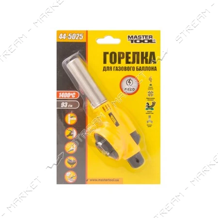 Горелка для газового баллона Mastertool 44-5025 Гефест керамическая защита 1400C