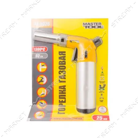 Горелка газовая Mastertool 44-5026 Вулкан, резервуар для газа 25мл                                  