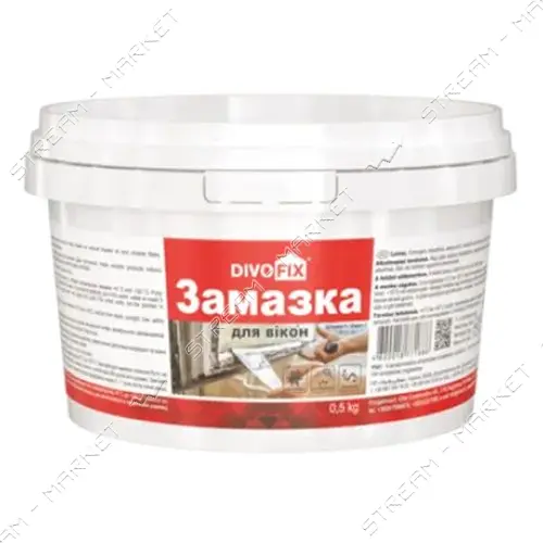 Дивоцвет Оконная замазка Штрих-1 банка 500г