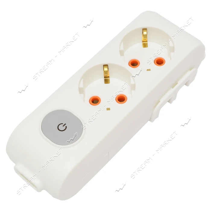 Колодка 2-а Viko 8200 Multi-let із заземленням і вимикачем біла                                     
