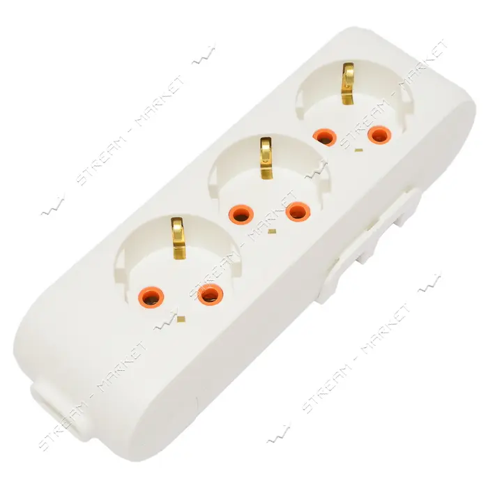 Колодка 3-я Viko 4300 Multi-let с заземлением белая