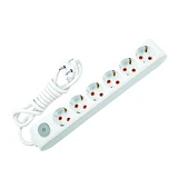 Колодка 6-я Viko 8600 Multi-let с заземлением и выключателем белая                                  