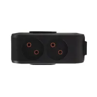 Колодка Viko 8702 Multi-let 2 гнезда без заземления черная