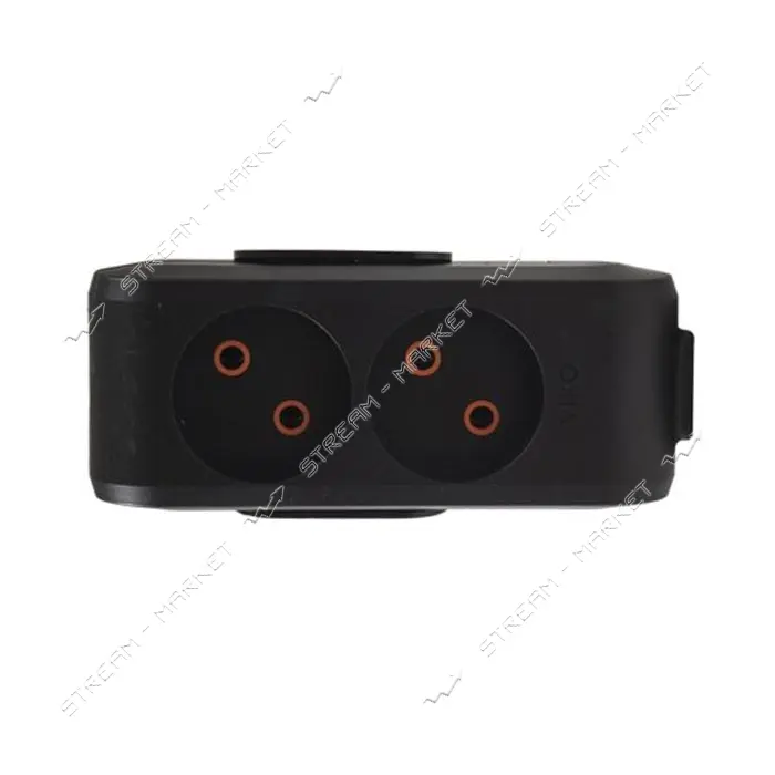 Колодка Viko 8702 Multi-let 2 гнезда без заземления черная                                          