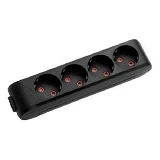 Колодка Viko 4400 Multi-let 4 гнезда с заземлением черная
