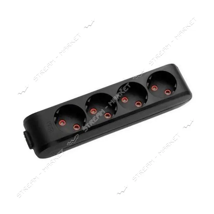 Колодка Viko 4400 Multi-let 4 гнезда без заземления черная