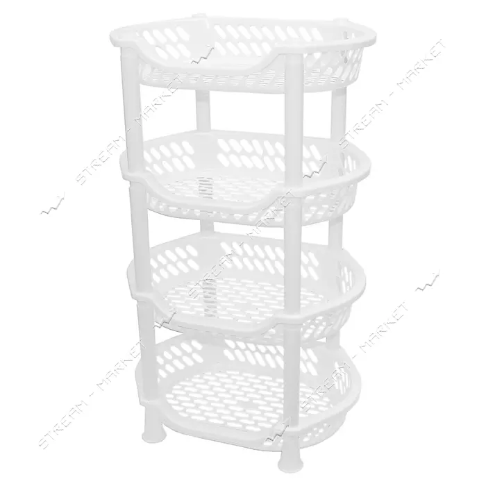 Этажерка Efe Plastics пластиковая на 4 яруса белая