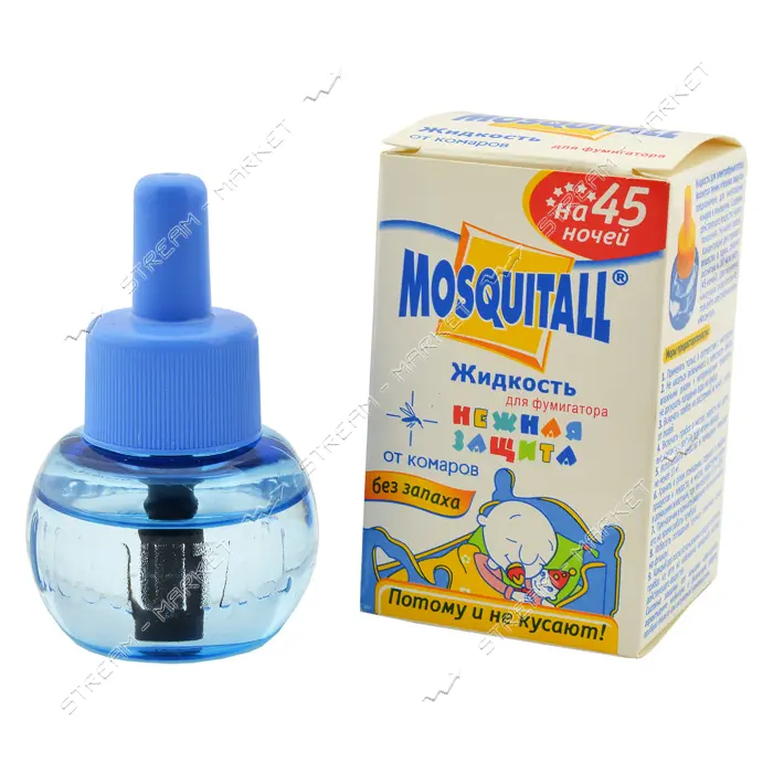 Жидкость от комаров для электрофумигатора Mosquitall Нежная защита 45 ночей
