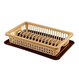 Сушка для посуды R-Plastic пластиковая 1 ярус 430х290х80мм бежевая