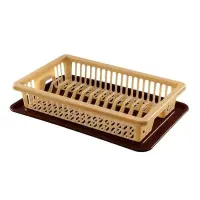 Сушка для посуды R-Plastic пластиковая 1 ярус 430х290х80мм бежевая                                  
