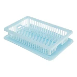 Сушка для посуды пластиковая R-Plastic 1 ярус 430х290х80мм голубая                                  