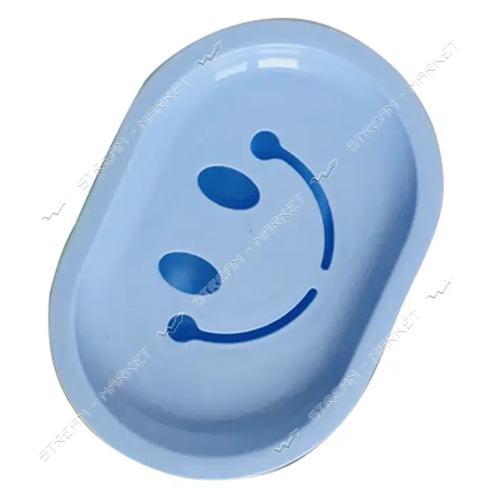 Мыльница открытая Smile Украина пластик голубая                                                     