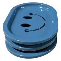 Мыльница открытая Smile Украина пластик синяя                                                       