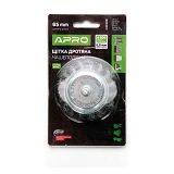 Щетка чаша стальные витки Apro 830408 65мм дрель                                                    