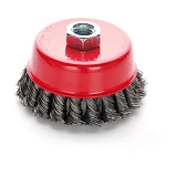 Щетка чаша стальные витки Apro 830440 85мм УШМ                                                      