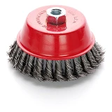 Щетка чаша стальные витки Apro 830442 125мм УШМ