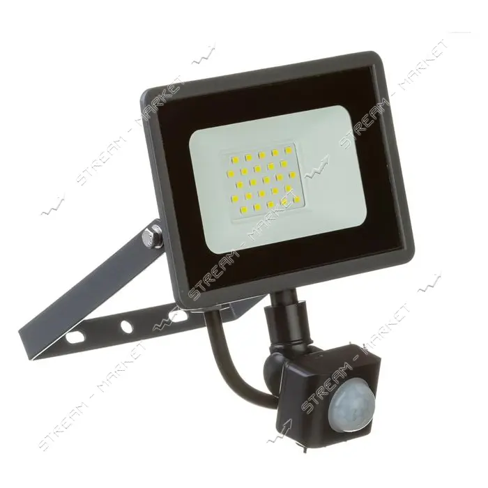 LED Прожектор AVT 20W IP65 6000К с датчиком движения SMD SENSOR матрица с IC драйвером холодный     
