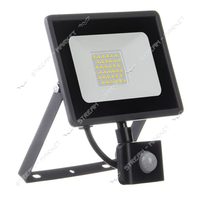 Прожектор AVT Led 30W IP65 холодный 6000К с датчиком движения SMD Sensor матрица с IC драйвером
