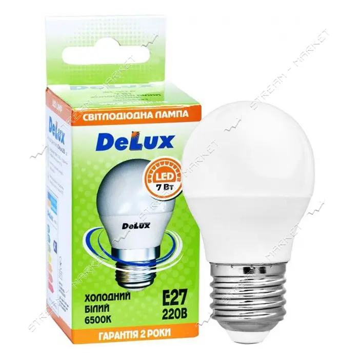 Лампа светодиодная Delux 90024084 BL50P шарик 7W 6500K холодная Е27