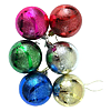 Набор новогодних пластиковых шаров Рельефный DSCN0571-5 d5см 6шт...