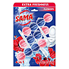 Блок для очистки унитаза SAMA Цветочная свежесть 3х65г