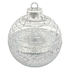 Набір новорічних пластикових куль Напівпрозора d8см 1шт срібло