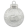 Набір новорічних пластикових куль Напівпрозора d6см 6шт срібло