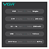 Триммер VGR V-906 3 насадки керамическое лезвие TURBO режим 9000 RPM LED display...