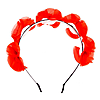 Обруч для волос с объемным красным маком