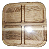 Менажница деревянная квадрат 4 секции одинаковые 25х25см