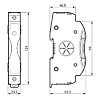 Держатель для плавкого предохранителя Takel RTPV-63L 14x85 2P 63A...