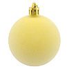 Набор новогодних пластиковых шаров Бархат d6см 6шт желтый