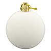 Набор новогодних пластиковых шаров Бархат d6см 6шт белый