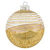Набір новорічних пластикових куль Напівпрозора d10см 1шт золотий