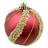 Набір новорічних пластикових кульок ВАТ-320 d8см 4шт червоний