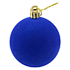 Набір новорічних пластикових куль Оксамит d6см 6шт синій