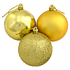 Набор новогодних пластиковых шаров GOLD 0922-8GL6 d 8см 6шт золотые