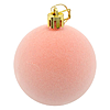 Набор новогодних пластиковых шаров Бархат d6см 6шт розовый