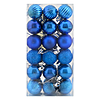 Набір новорічних пластикових куль ВАТ-226 36шт синій