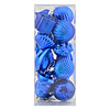Набір новорічних пластикових куль ВАТ-315 18шт синій